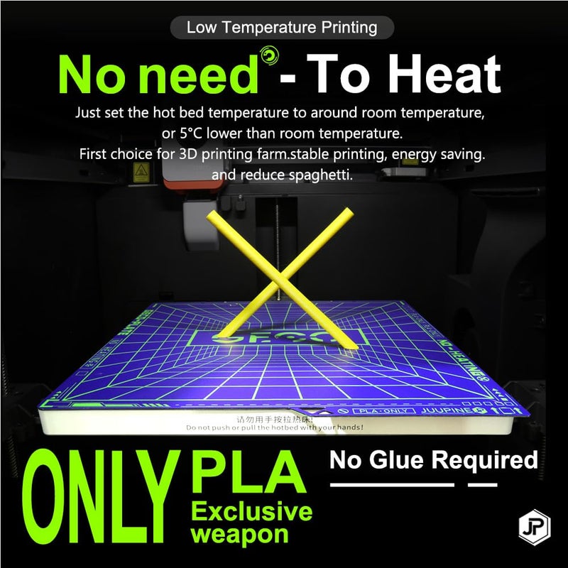 Wefuit Upgraded 256x268MM Kobra 3 Build Plate Geco Plate,PLA Cold Printing Plate (No Heating) Energy Saving Room Temperature Printing Spring Steel Hot Bed for Anycubic Kobra 3/Kobra 3 V2/Kobra 3 Combo. - Image 3